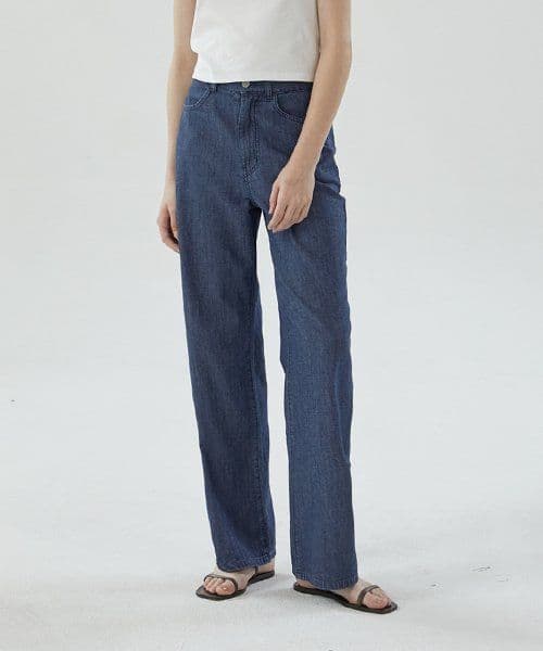 Linen long denim (dark blue)