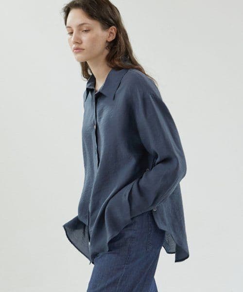 Double button shirt (navy)